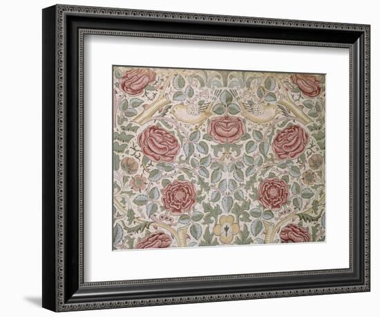 Printed Chintz Cotton and Linen Chemise in the Rose Pattern, 1896-William Morris-Framed Giclee Print