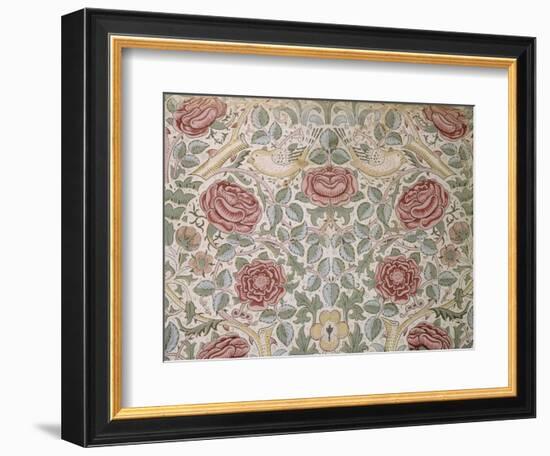 Printed Chintz Cotton and Linen Chemise in the Rose Pattern, 1896-William Morris-Framed Giclee Print