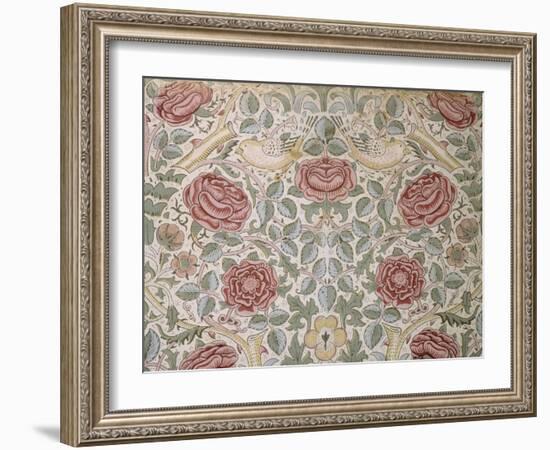 Printed Chintz Cotton and Linen Chemise in the Rose Pattern, 1896-William Morris-Framed Giclee Print