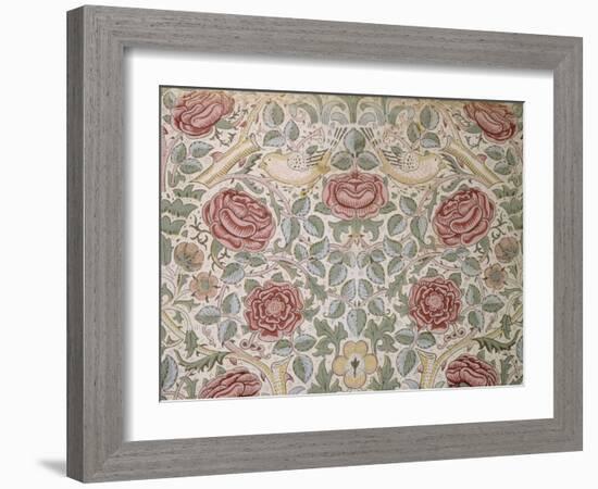 Printed Chintz Cotton and Linen Chemise in the Rose Pattern, 1896-William Morris-Framed Giclee Print