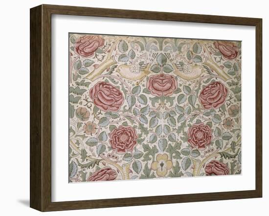 Printed Chintz Cotton and Linen Chemise in the Rose Pattern, 1896-William Morris-Framed Giclee Print