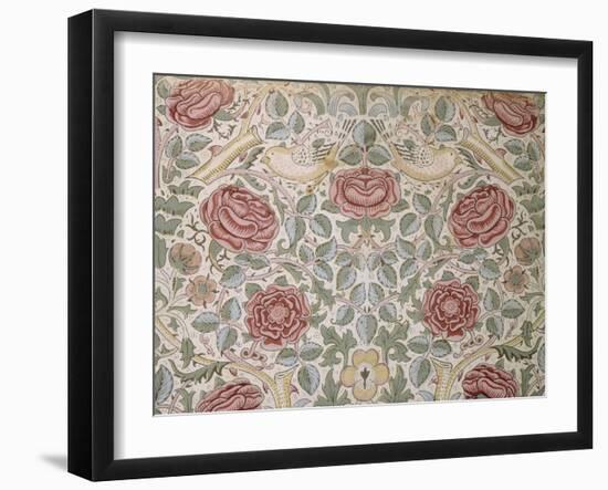 Printed Chintz Cotton and Linen Chemise in the Rose Pattern, 1896-William Morris-Framed Giclee Print