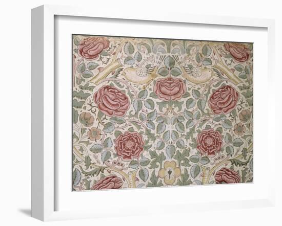 Printed Chintz Cotton and Linen Chemise in the Rose Pattern, 1896-William Morris-Framed Giclee Print