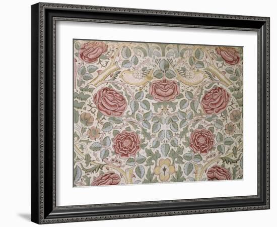 Printed Chintz Cotton and Linen Chemise in the Rose Pattern, 1896-William Morris-Framed Giclee Print