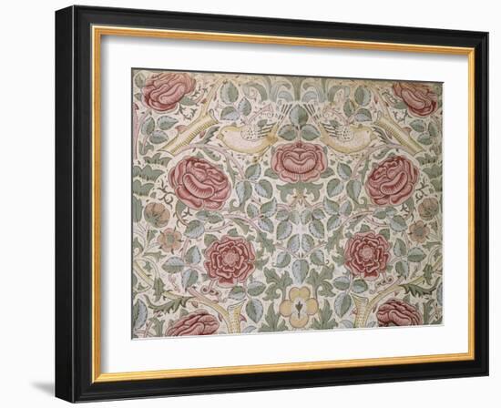 Printed Chintz Cotton and Linen Chemise in the Rose Pattern, 1896-William Morris-Framed Giclee Print