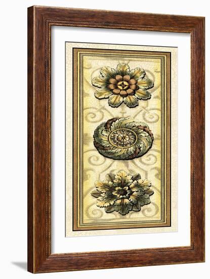 Printed Classic Rosette Panel I-Vision Studio-Framed Art Print