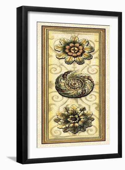 Printed Classic Rosette Panel I-Vision Studio-Framed Art Print