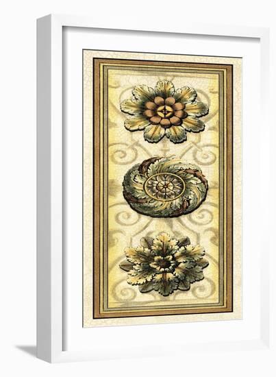 Printed Classic Rosette Panel I-Vision Studio-Framed Art Print