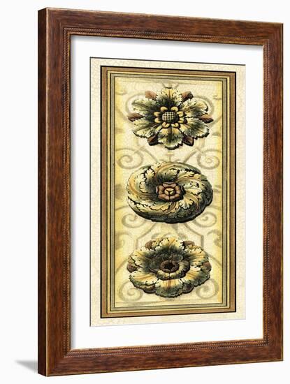 Printed Classic Rosette Panel II-Vision Studio-Framed Art Print