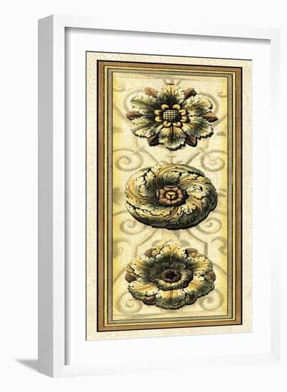 Printed Classic Rosette Panel II-Vision Studio-Framed Art Print