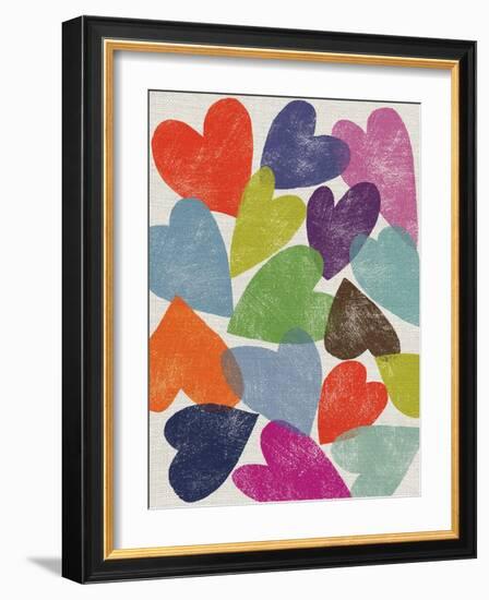 Printed Hearts-Jenny Frean-Framed Giclee Print