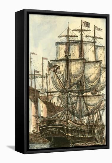 Printed Majestic Ship I-Vision Studio-Framed Stretched Canvas