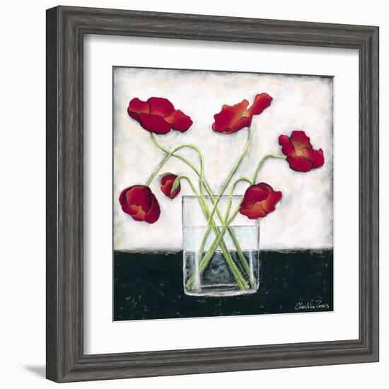 Printed Modern Poppies I-Chariklia Zarris-Framed Art Print