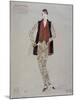 Printed Shirt, Pants and Waistcoat, Model by Becker Fils - Paris, 1926, Watercolour, France-null-Mounted Giclee Print