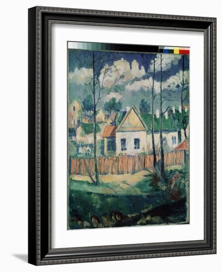 Printemps. Paysage Avec Une Petite Maison. (Spring. Landscape with a Small House). Peinture De Kasi-Kazimir Severinovich Malevich-Framed Giclee Print
