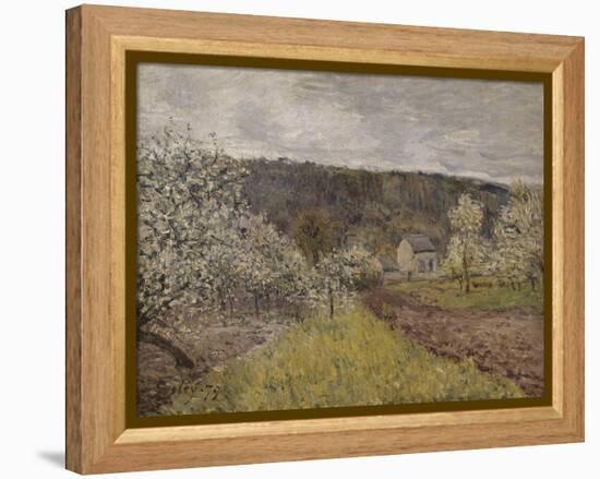 Printemps pluvieux aux environs de Paris-Alfred Sisley-Framed Premier Image Canvas