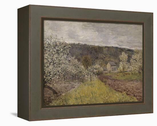 Printemps pluvieux aux environs de Paris-Alfred Sisley-Framed Premier Image Canvas