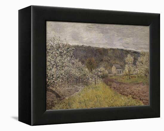 Printemps pluvieux aux environs de Paris-Alfred Sisley-Framed Premier Image Canvas