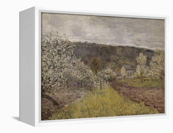 Printemps pluvieux aux environs de Paris-Alfred Sisley-Framed Premier Image Canvas