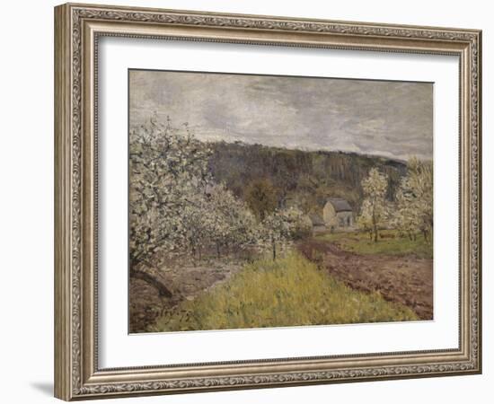 Printemps pluvieux aux environs de Paris-Alfred Sisley-Framed Giclee Print