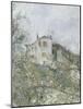 Printemps. Pruniers en fleurs, dit : Potager, arbres en fleurs, printemps, Pontoise-Camille Pissarro-Mounted Giclee Print