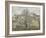 Printemps. Pruniers en fleurs, dit : Potager, arbres en fleurs, printemps, Pontoise-Camille Pissarro-Framed Giclee Print