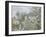 Printemps. Pruniers en fleurs, dit : Potager, arbres en fleurs, printemps, Pontoise-Camille Pissarro-Framed Giclee Print