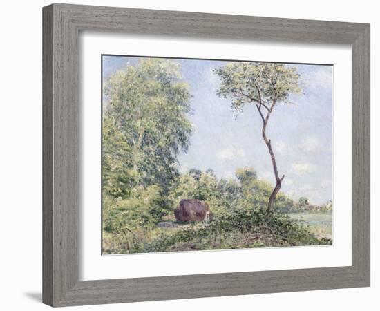 Printemps.Trembles et acacias-Alfred Sisley-Framed Giclee Print