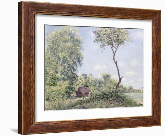 Printemps.Trembles et acacias-Alfred Sisley-Framed Giclee Print