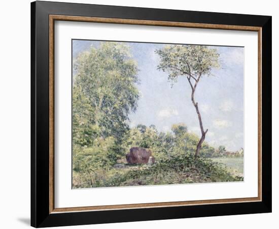 Printemps.Trembles et acacias-Alfred Sisley-Framed Giclee Print