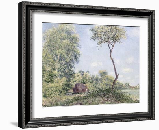 Printemps.Trembles et acacias-Alfred Sisley-Framed Giclee Print