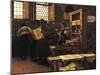 Printer Bernardo Cennini in His Workshop, 1906-Tito Lessi-Mounted Premium Giclee Print