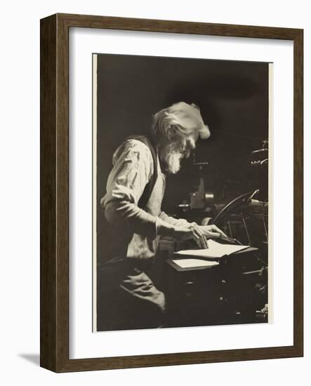 Printer in New York, 1905-Lewis Wickes Hine-Framed Photographic Print