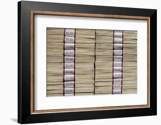 Prints of Money at the Mob Museum, Las Vegas, Nevada. Usa-Julien McRoberts-Framed Photographic Print