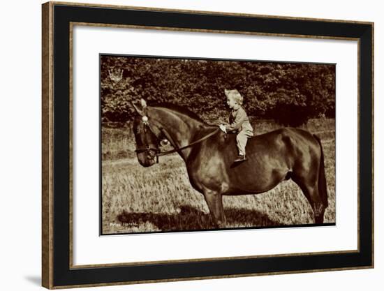 Prinz Harald Von Norwegen Auf Einem Pony-null-Framed Giclee Print