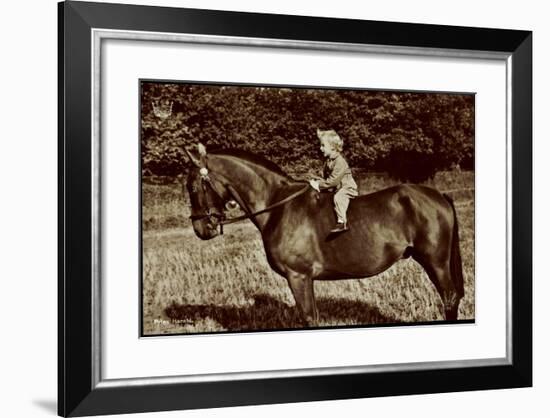 Prinz Harald Von Norwegen Auf Einem Pony-null-Framed Giclee Print