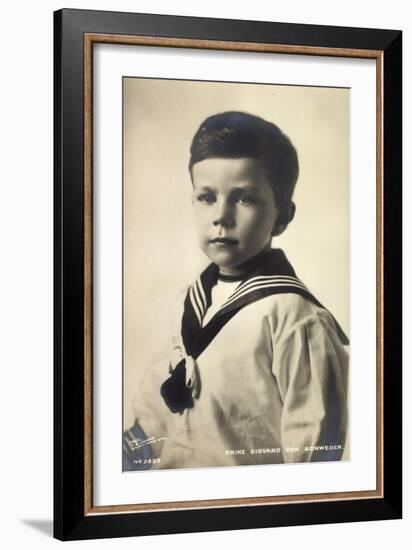 Prinz Sigvard Von Schweden, Matrosenanzug, Portrait-null-Framed Giclee Print