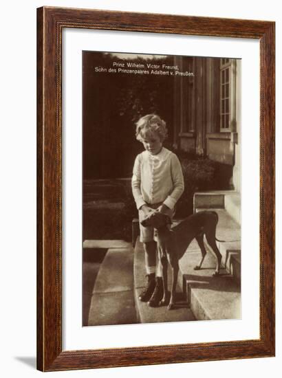 Prinz Wilhelm Victor Freund Von Preußen Mit Windhund-null-Framed Giclee Print