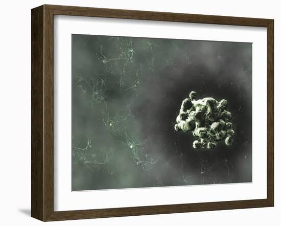 Prion Protein Plaque, Computer Artwork-Equinox Graphics-Framed Photographic Print