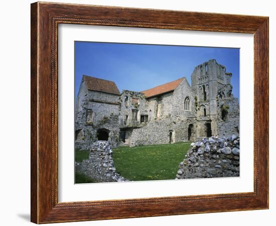 Priors Chapel and Tower from Cloister, Castle Acre Priory, Norfolk, England, United Kingdom, Europe-Hunter David-Framed Photographic Print