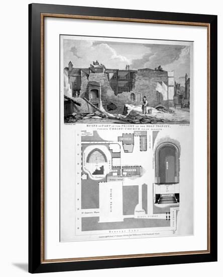 Priory of Holy Trinity, Duke's Place, City of London, 1825-William Taylor-Framed Giclee Print