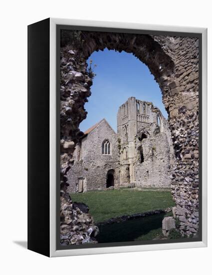 Priory Ruins, Priors Chapel and Tower from the Cloister, Castle Acre, Norfolk, England-David Hunter-Framed Premier Image Canvas