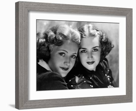 Priscilla and Rosemary Lane, c.1936-null-Framed Photo