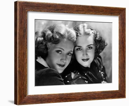 Priscilla and Rosemary Lane, c.1936-null-Framed Photo