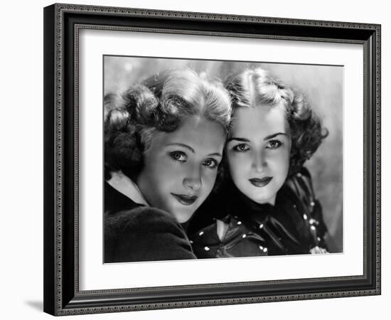 Priscilla and Rosemary Lane, c.1936-null-Framed Photo