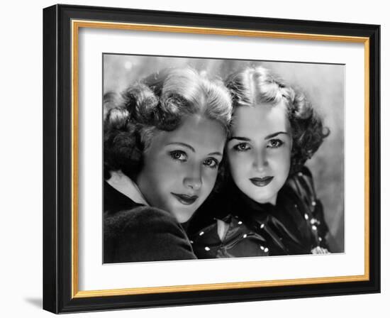 Priscilla and Rosemary Lane, c.1936-null-Framed Photo