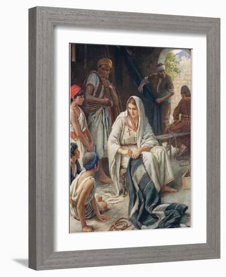 Priscilla, Illustration from 'Women of the Bible', Published by the Religious Tract Society, 1927-Harold Copping-Framed Giclee Print