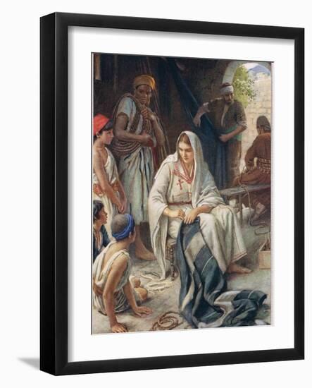 Priscilla, Illustration from 'Women of the Bible', Published by the Religious Tract Society, 1927-Harold Copping-Framed Giclee Print