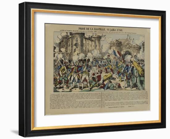 Prise de la Bastille 14 juillet 1789-null-Framed Giclee Print