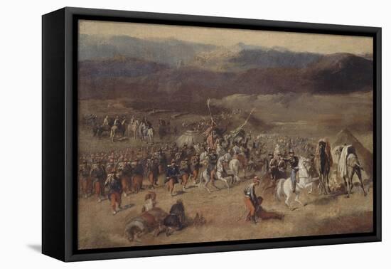 Prise de la smala d'Abd-el-Kader par le duc d'Aumale, 1843-Horace Vernet-Framed Premier Image Canvas